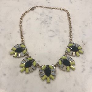 J Crew Statement Necklace - Green & Navy